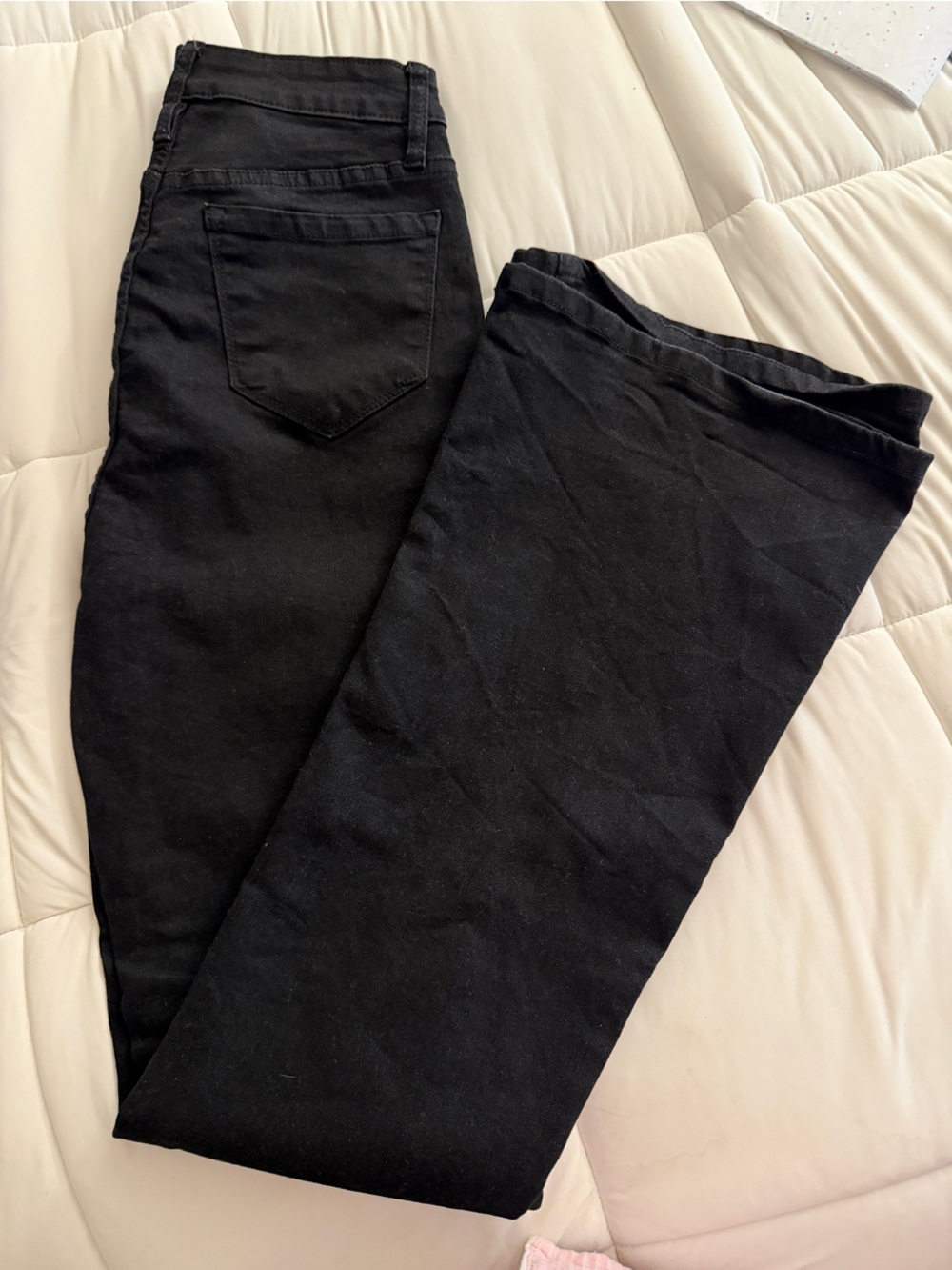 Fashion Nova womens Straight Jeans in Black size 9